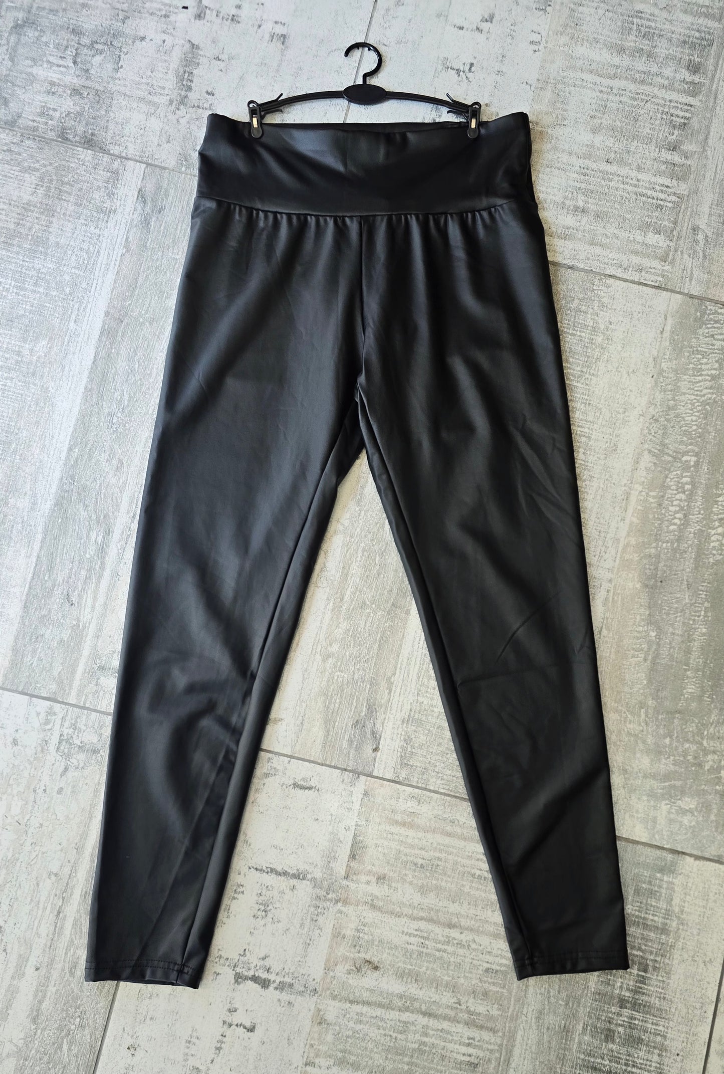Black PU Leather Leggings