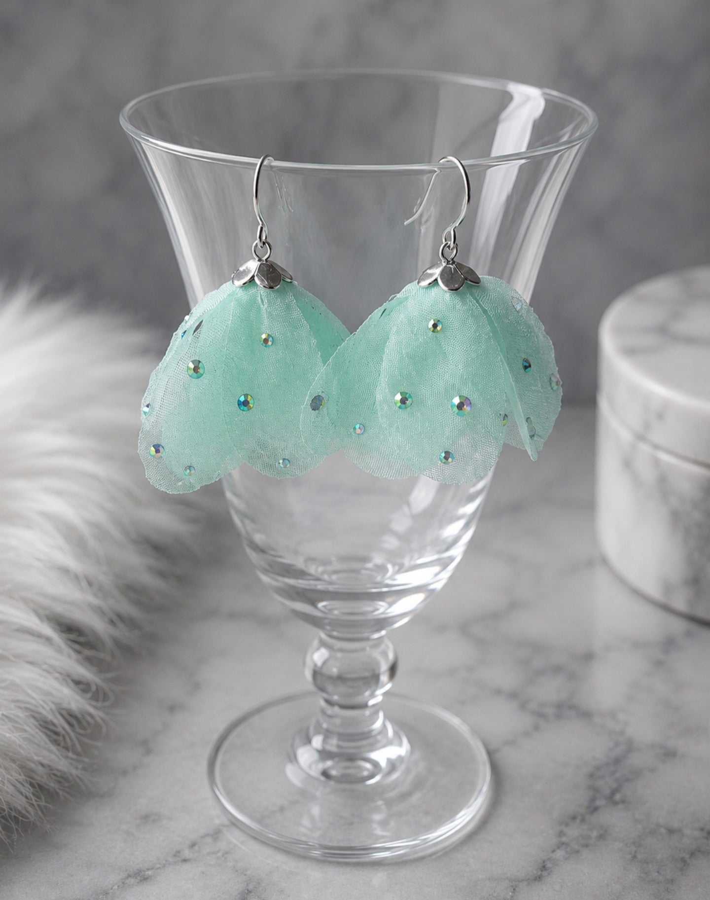 Embellished Petal Earrings
