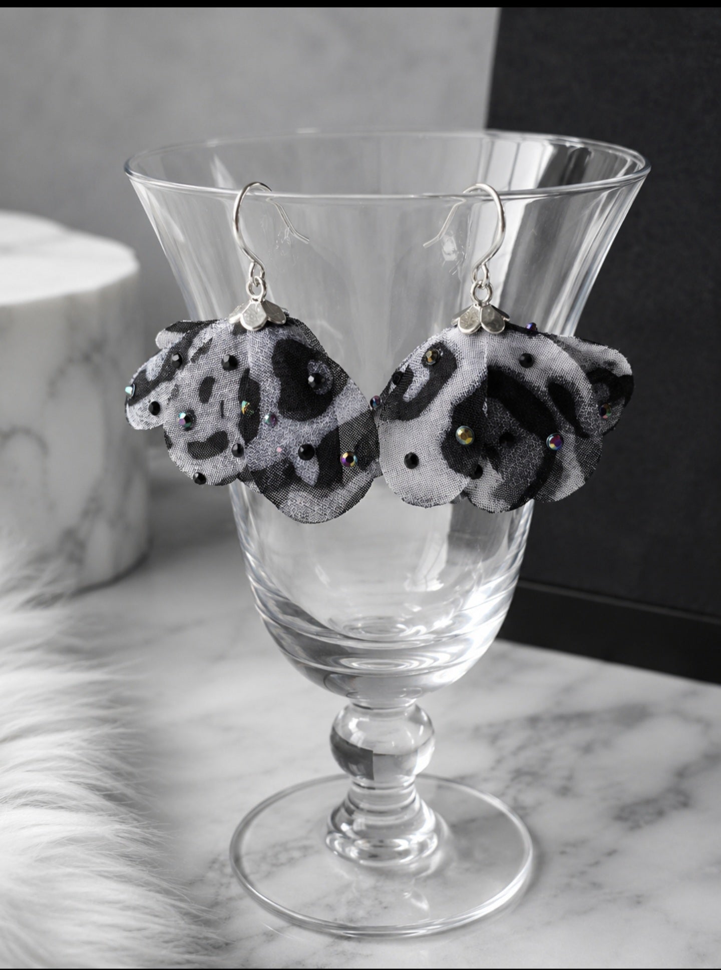 Embellished Petal Earrings