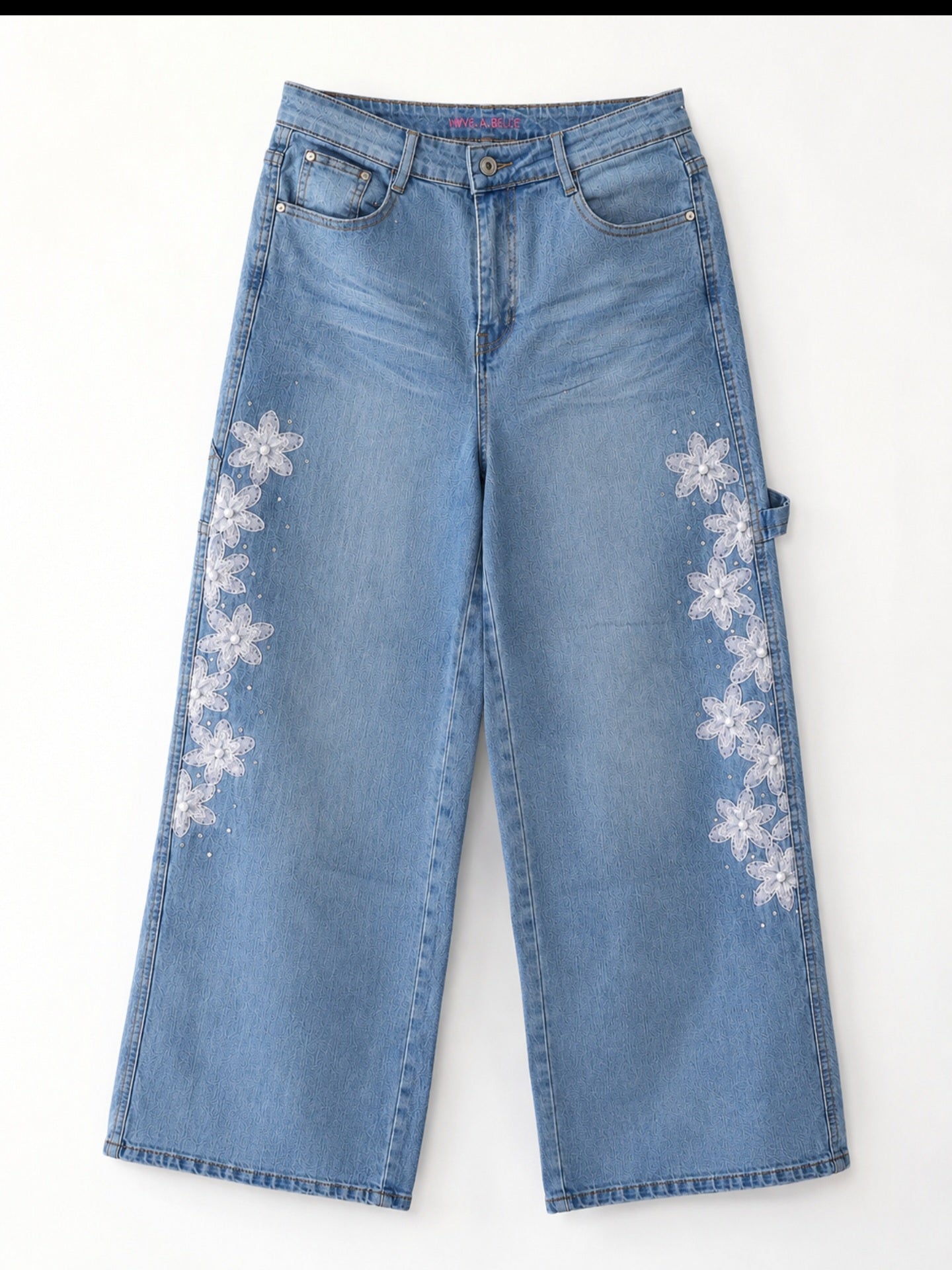 Blossom Pearl Wide-Leg Jeans