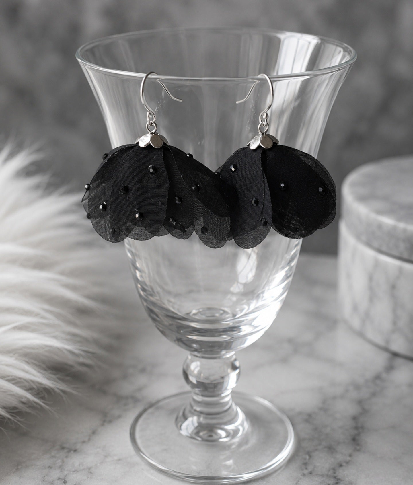 Embellished Petal Earrings