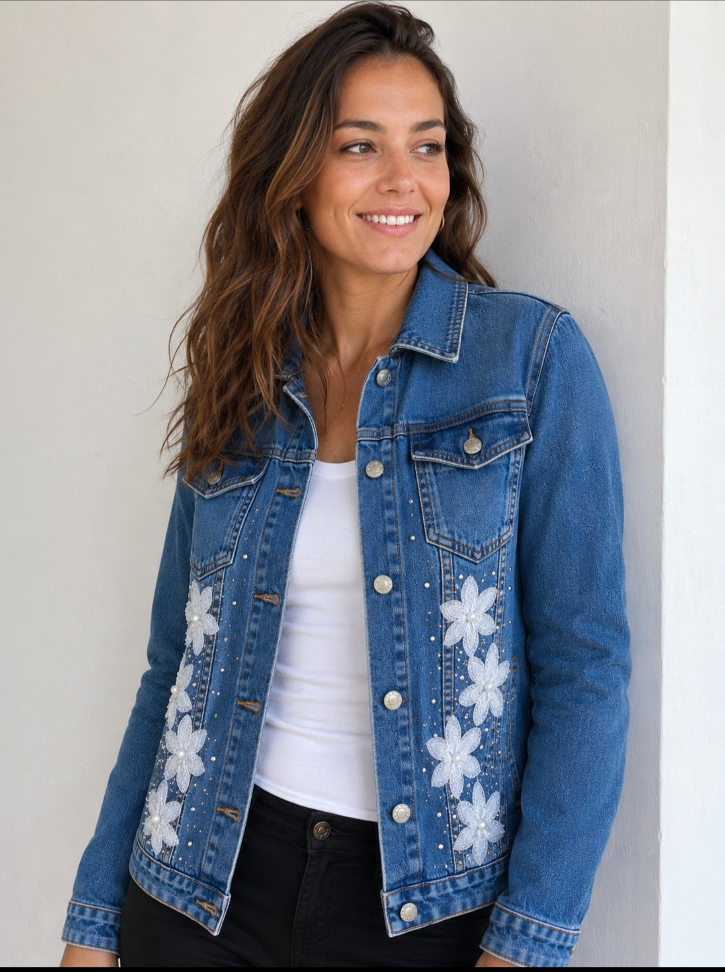 Blossom Lux Denim Jacket