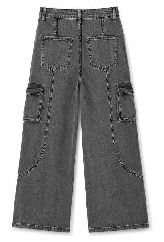 Midnight Luxe Cargo Jeans
