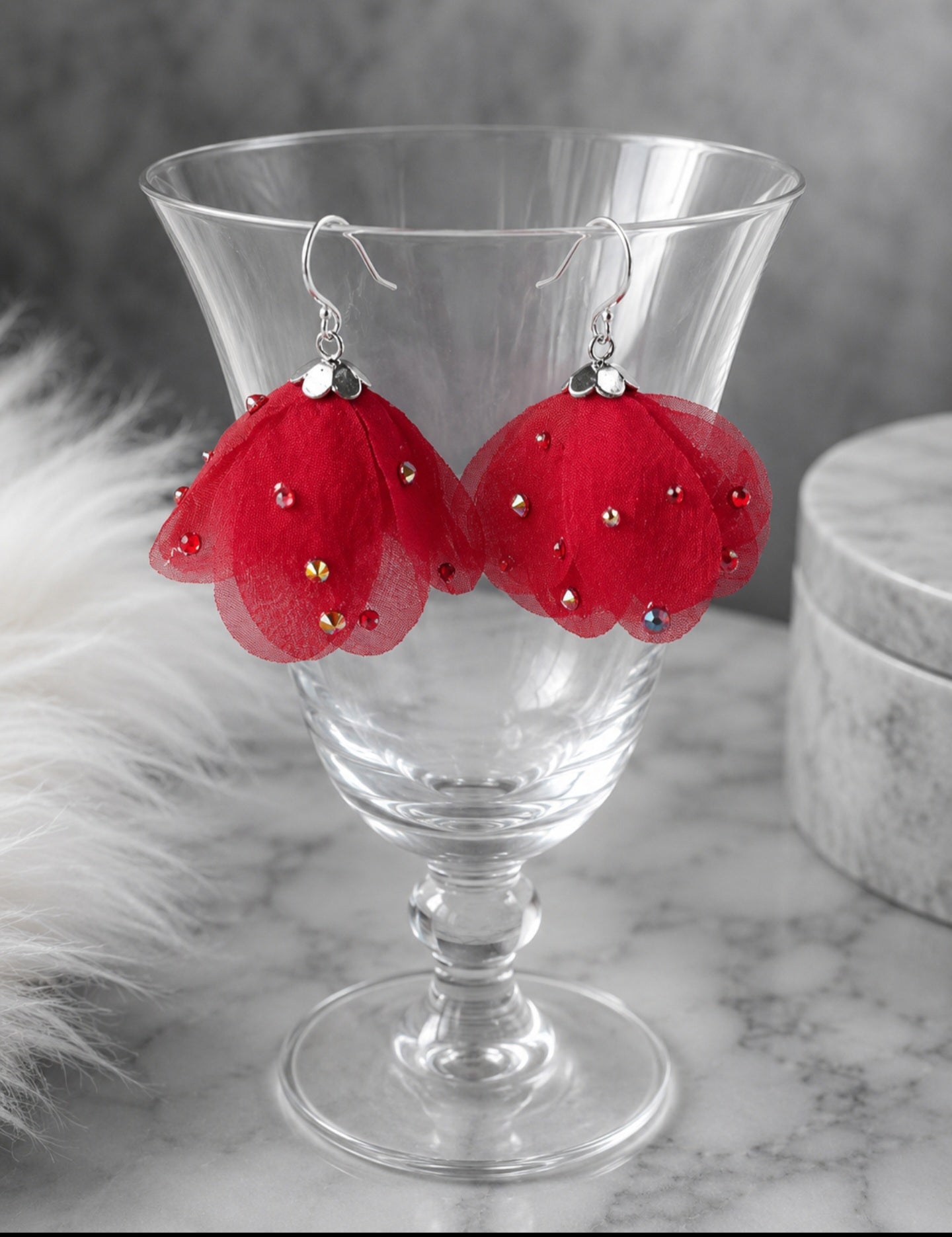 Embellished Petal Earrings